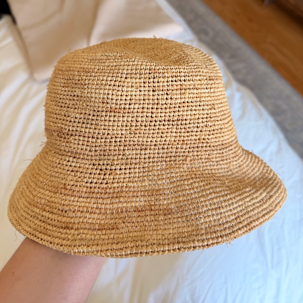 Lack of color the Inca raffia bucket hat sz m